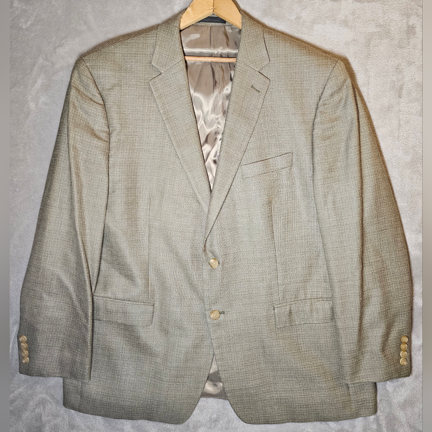 Lauren Ralph Lauren Silk Blend 2 Button Sports Jacket 48r Light Khaki